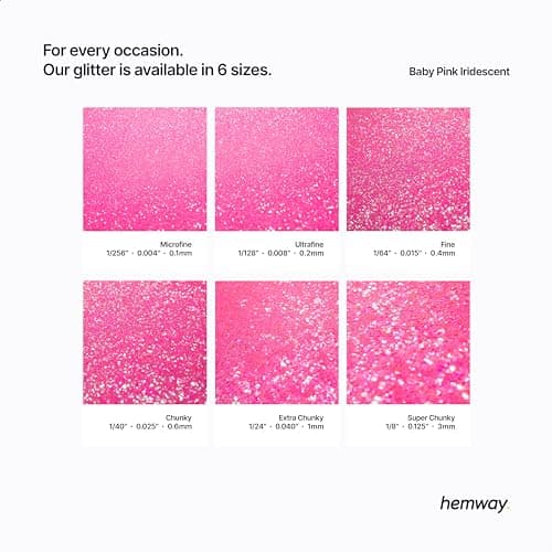 Paillettes Rose Bébé Irisé Ultra Scintillantes Paillettes Ongles Visage Festival Noël Halloween Maquillage Chunky 100g / 3.5oz