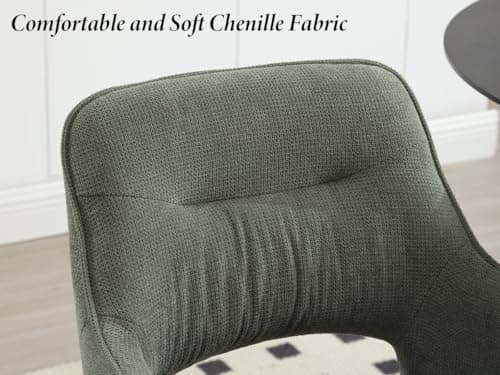 Wahson Chaise de Salle à Manger Classique Lot de 2 Chaise Salle a Manger avec Accoudoirs Chaise de Cuisine Moderne Pied Métal, Fauteuil Salle à Manger pour Restaurant, Vert