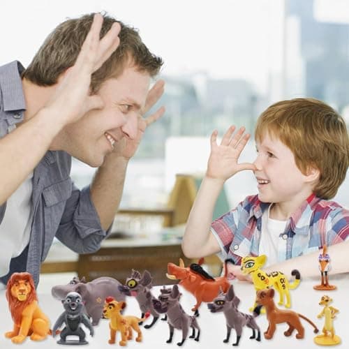 PLNVNVP 12pcs Lion Gâteau Topper, Le Roi Lion Gâteau Topper, Cartoon Cake Topper, Décoration de Gâteau d'Anniversaire de Dessin Animé, pour Fête Décoration Supplies
