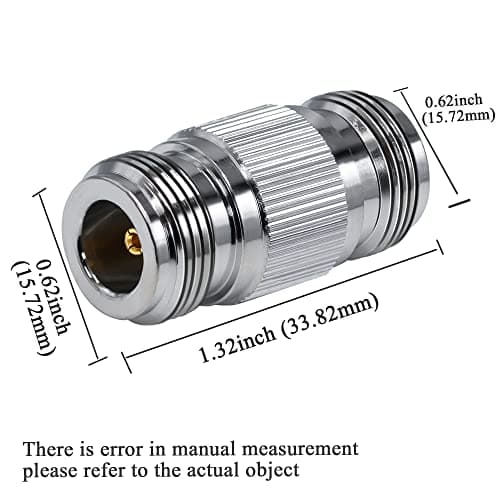 TUOLNK Connecteur coaxial N Femelle à N Femelle coupleur Femelle à Femelle de Type N Adaptateur coaxial RF pour analyseur de câble d'extension d'antenne WiFi 2 pièces