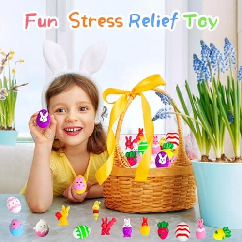 POPOYU 15PCS Pâques Kawaii Mochi Squishy Toys,Mignon Animaux Squishy Anti Stress Enfant,Mini Squishies Soft Squeeze Jouet,Cadeau Halloween Noël Pâques Anniversaire Invites Pochette Surprise Enfant