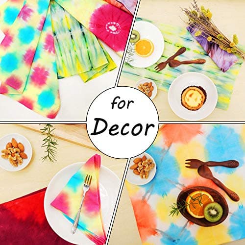 Tie Dye Kit 18 Couleurs - Peinture Teinture Textile de Tissu Vives pour Enfants et Adultes DIY Peinture de Vêtements - Poudres Graffiti Dye Permanent Tout-en-1 pour T-Shirts, Chemise, Fête, Hoodie