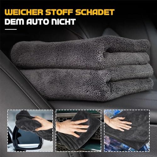 Yeria 3 Pièces Chiffon Magique pour Douche, Chiffon en Extra Absorbant pour la Maison, Chiffon de Nettoyage Réutilisable en Microfibre sans Traces pour Verre Voiture Maison Cuisine Salle de Bain