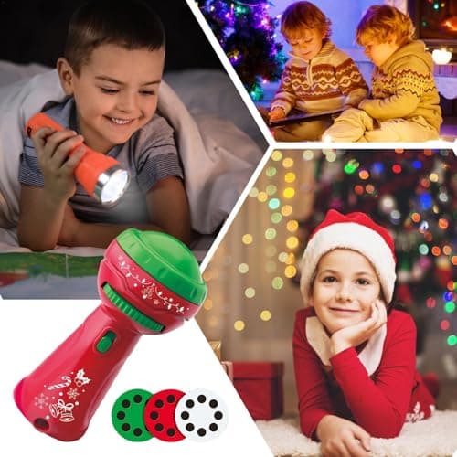 Projecteur de lampe de poche pour , projecteur de lampe de poche de Noël | Projecteur de torche drôle - Projecteur de torche pour , projecteur de diapositives à 24 motifs de noël, torche amusante pour