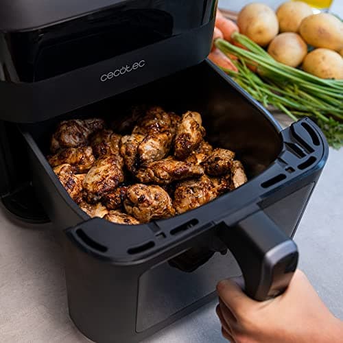 Cecotec Friteuse sans Huile à Air Chaud 6 L Cecofry Experience Window 6000. 1300 W, Technologie PerfectCook, Température réglable, Fenêtre, Panneau Tactile, 9 Modes, Minuterie