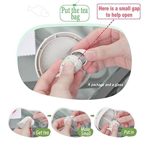 BigNoseDeer Cadeau Femme Cadeau Noel Tasse à thé en Verre de Chat Bouteille d'eau-avec Filtre de Filtre à Infusion de Pain de Poisson 250ML (8 oz) (Rose)