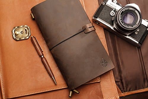 Carnet De Voyage En Cuir - Journal De Voyage Rechargeable Wanderings® - Journal En Cuir Véritable Fabriqué À La Main Pour Écriture, Poètes, Voyageurs, Planificateur De Vie - Inserts Vierges