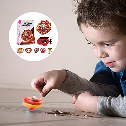 Toupie avec Lanceur, Toupie Metal Fusion, Metal Fusion Burst Turbo Blade Gyro de Combat Jouet Set, EnfantsAdolescents Et Enfants De Plus De 6 Ans