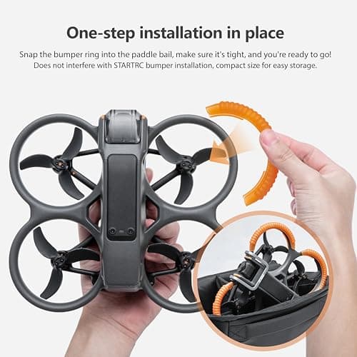 STARTRC avata 2 protecteur d'hélice pour DJI avata 2 drone protection Bumper pour DJI avata 2 fly more combo accessoires anticollision protecteur de prop antichoc (orange)