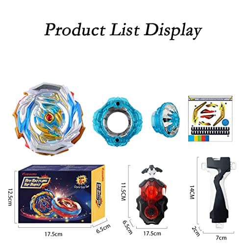 Hozuumo Bey Toupie Bay Blade Burst Turbo Combinaison, avec Metal Fusion Lanceur, Jouets Classiques Enfants Cadeau (B-154)