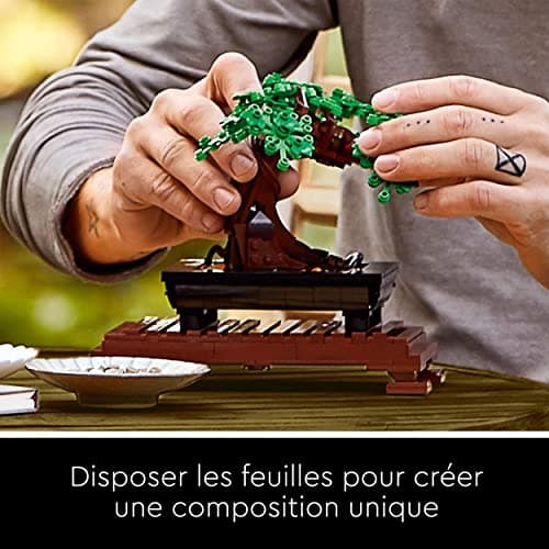 LEGO 10281 Icons Bonsaï, Projet de bricolage pour adultes, arbre pour la maison, collection botanique