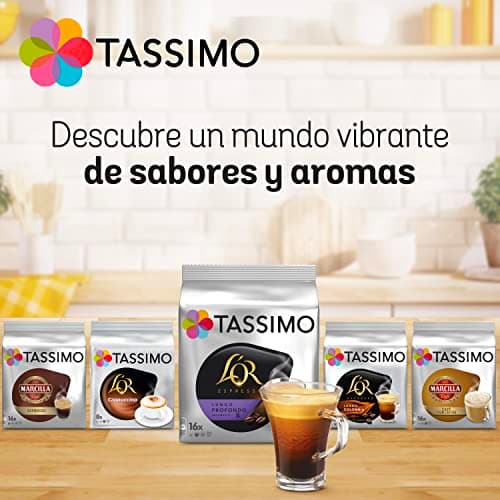 Tassimo, Format Familial, 120 Dosettes Café Long Classique L'OR, Compatibles avec les machines TASSIMO, 120 Cafés, Équilibré et Aromatique, 5 packs de 24 dosettes