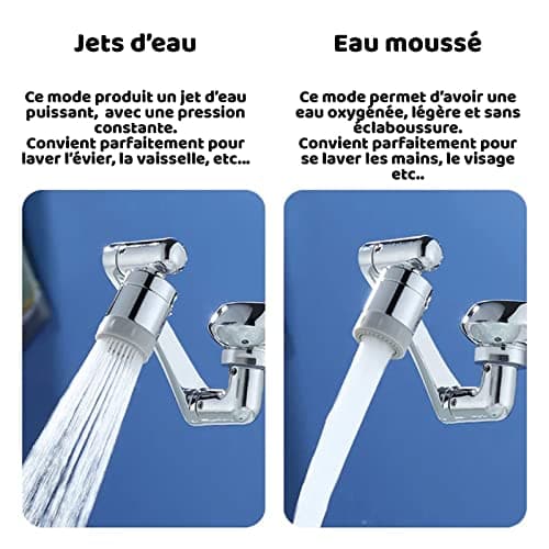 EN CUIVRE DE QUALITE | Extension robinet 1080°, mousseur robinet, economiseur d'eau pour robinet, filtre calcaire robinet, rallonge robinet, prolongateur robinet