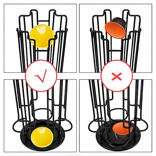 Wdmiya Porte Capsule Dolce Gusto 32 Capsules Dolce Gusto Rotatif Tower Pod 360 Degrés Rotable Rangement Capsules Supports pour Capsules de Café Dolce Gusto