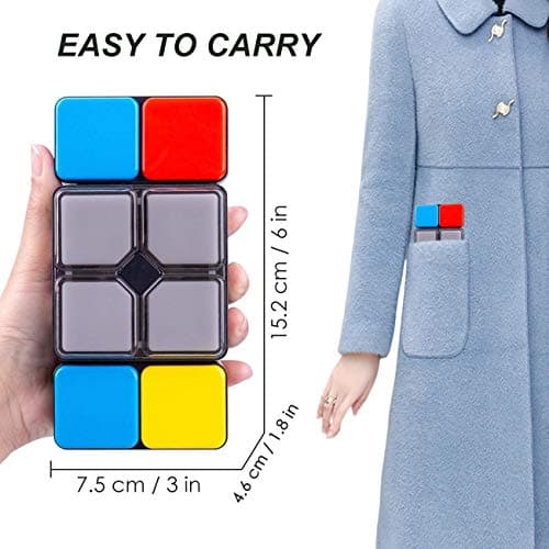 Pup Go Cube Magique électronique avec Musique et lumières colorées pour Adolescents et Enfants, Jeu de Puzzle Fantaisie, Jouets éducatifs, Meilleur Cadeau d'anniversaire de 6, 7, 8 Ans