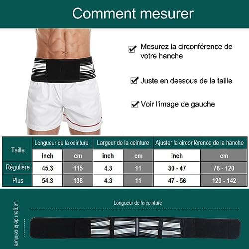 Paskyee Ceinture Sacro-iliaque améliorée pour les hanches et le bas du dos des femmes et des hommes qui soulagent les douleurs sciatiques, pelviennes, dans le bas du dos et des jambes