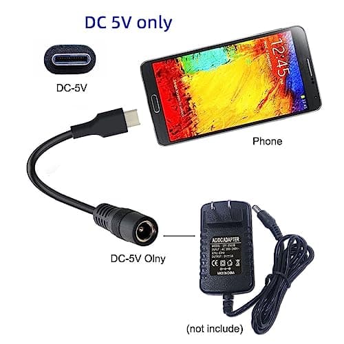 CY Câble USB 3.1 Type C USB-C vers DC 5V 5.5.2.5mm câble de charge d'extension de prise d'alimentation pour tablette de téléphone portable