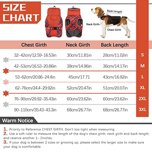 Manteau d'hiver pour Chien, Veste ImperméAble pour Chien, Veste d'hiver Chaude avec Doublure en Polaire, Manteau RéFlecteur Ajustable Et Confortable avec Trou pour Harnais pour Petits Et Moyens Chien