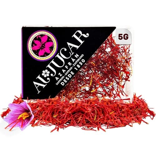 Safran en Filaments, Safran Premium 100% Naturel, Safran en Filaments pour Paella Élaboré de Manière Traditionnelle, Épice pour Cuisiner, Filaments de Safran de Qualité Supérieure (5 gr)