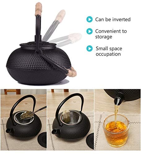 Sharemee - Théière en Fonte Avec Infuseur à Thé en Acier Inoxydable 600ml/20oz