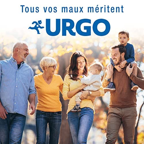 Urgo - Bande à Découper Résistant Bande en Tissu Compresse Anti-Adhérente 1 m x 8 cm, Bleu, 1 x 0.08 m (Lot de 1)