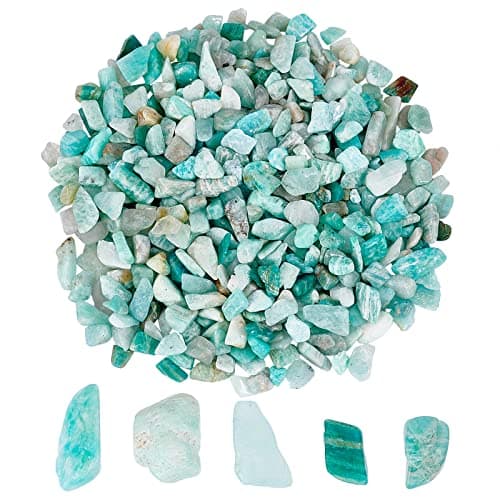 SUNNYCLUE 1 Boîte 100g Amazonite Chip Perles Bleu Pierres Précieuses Irrégulières Guérison Cristal Kyanite Pierre Charme Roches Perle pour la Fabrication de Bijoux DIY Artisanat Chakra Décor Bracelet