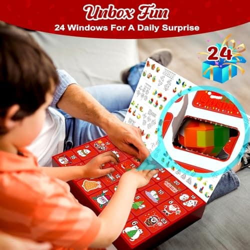 Calendrier de l'Avent 2024 Casse-Tête - 24 jours de Noël avec Casse-Têtes en Plastiques et en Bois, Puzzles 3D, Tests de QI et Jeux de Démêlage pour Enfants, Filles, Garçons, Adolescents et Homme