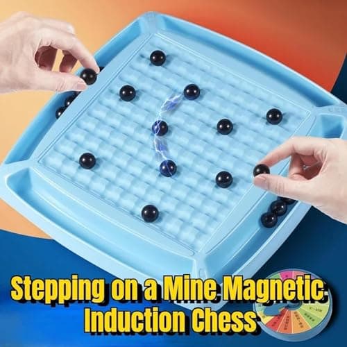 Jeu d'échecs magnétique avec roue de punition, jeu de plateau de table magnétique amusant pour enfants et adultes, jeu de société éducatif pour la fête de famille