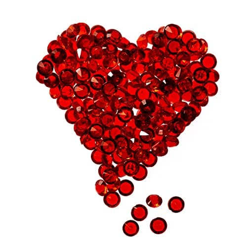 Trimming Shop 2.5mm Petit Diamant Acrylique Décorations de Table, Confettis Cristaux pour Mariage, Mariage Douche et Anniversaire Fête Décoration 4000pcs - Rouge Foncé