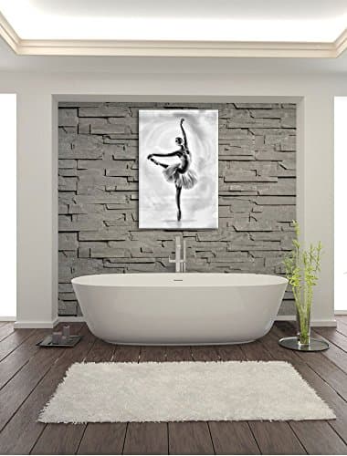 Pixxprint Ästhetische Ballerina ALS Leinwandbild/Größe: 60x40 cm/Wandbild/Kunstdruck/fertig bespannt