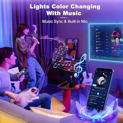 Ruban LED, 10M Flexible RGB Bande LED Decoration Chambre, Bluetooth App Contrôle Synchroniser avec Rythme de Musique, Led Chambre pour Gaming Room, Plafond, Mariage, Fête, Cuisine, TV, Bureau