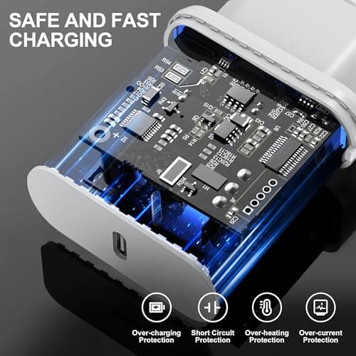 Chargeur for iPhone 14/14 Pro /14 Pro Max /14 Plus /13 12 11 SE Mini X XS XR, 25W USB C Prise Rapide et 2M Cable Secteur Mural Type C Alimentation Adaptateur Trefard