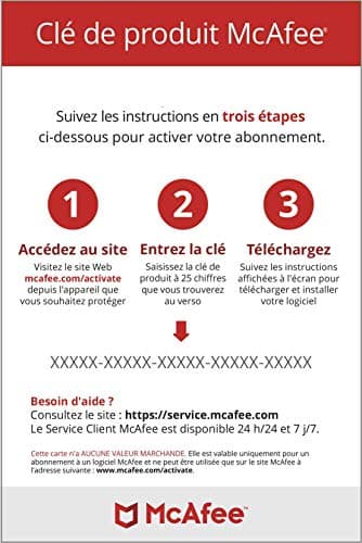 McAfee Internet Security 1 appareils 2025 | 12 mois | Protection en temps réel des ordinateurs contre les menaces émergentes et en constante évolution | Téléchargement