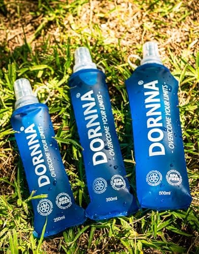 DORNNA® Gourde Souple Sans BPA 2PCS - Flasque Running, Soft Flask, Bouteille d'eau pour Sport Utilisation Hydratation en Extérieur. (500 ML - 2 pcs)