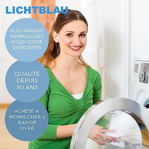Lichtblau Tuyau d'arrivée d'eau Lave-linge Lave-vaisselle 2964 Raccordement longueur 1,5m I 3/4" coudé/droit avec joint I Tuyau d'arrivée d'eau usage universel Indépendant du fabricant