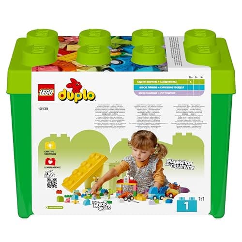 LEGO Duplo Classic La Boîte de Briques Voitures et Camions - Jouet d’Éveil - Set de Véhicules pour Enfants - Jeu Éducatif Développant la Motricité Fine pour Garçons et Filles dès 18 Mois 10439