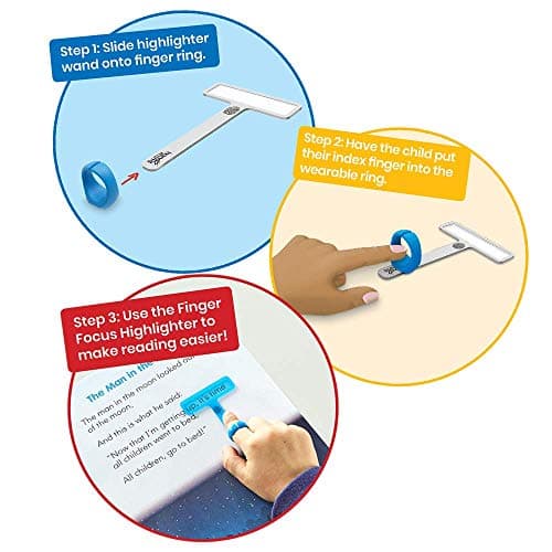 Learning Resources Paquet de surligneurs FingerFocus individuels