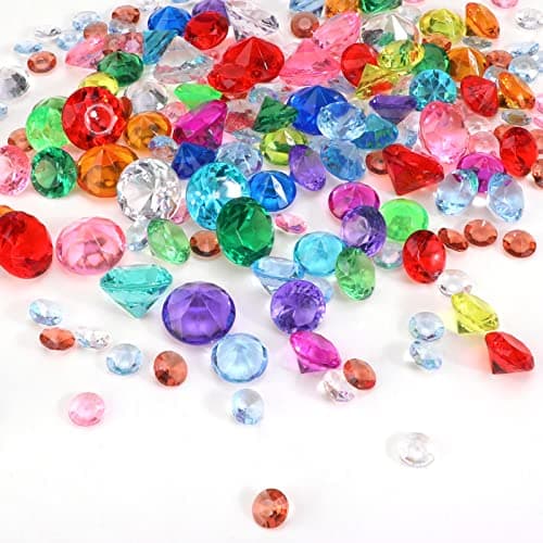 180 Cristaux Acrylique Diamants, 12mm,20mm,25mm Cristaux Decoratif Table Scatter Confetti Clair Pierres de Strass pour Pièce du Centre de Table Mariage Douche Nuptiale Décorations de Perles de Vase