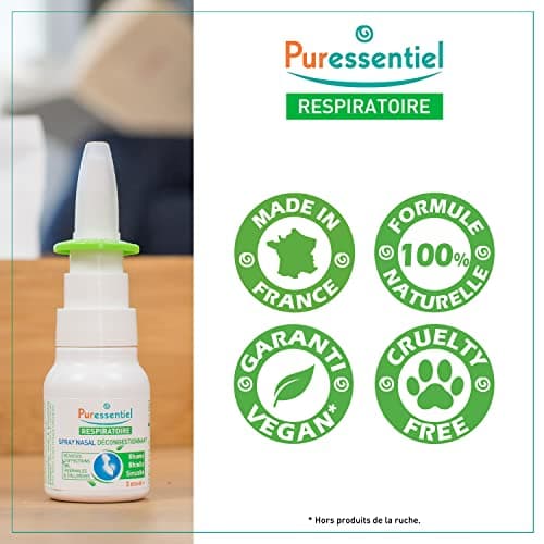 Puressentiel - Spray Nasal Décongestionnant aux Huiles Essentielles Propolis et Echinacée Bio - Pour nez bouché, irrité et qui coule - Rhume - Eau de mer -15ml