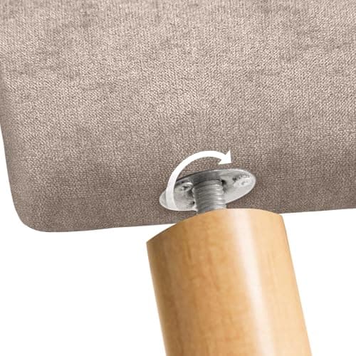 DHOME Tête de lit en Similicuir ou en Tissu AQUALINE Pro Haute qualité d'ameublement Gamme DE Couleurs Nouvelles Tête de lit Deluxe (Tissu Beige, 90x105cm avec Pieds (Lits 70/80/90))