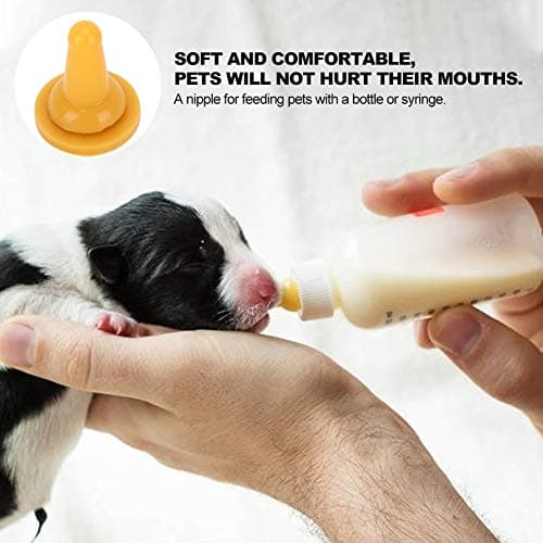 15pcs Biberon Pour Animaux De Compagnie Tétine En Silicone Tétine Biberon Tétine Sucettes Tête De Buse De Remplacement Pour Chien Chiot Chat Chaton Petits Animaux