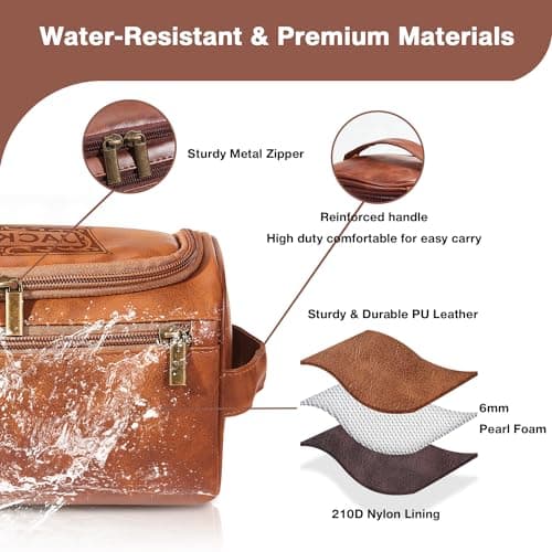 Cadeau en Cuir personnalisé Cadeau en Cuir pour Homme pour Homme d'honneur Cadeau de fête des pères pour Mari Trousse de Toilette Organisateur de Voyage Cadeau en Cuir personnalisé Gravure