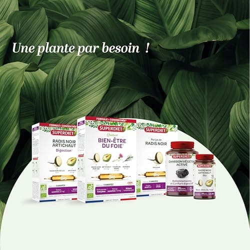 SUPERDIET – DESMODIUM - Bien-être du foie –Bien-être du foie, Draineur hépathique - Phytothérapie-Fabrication Française-20 ampoules 10 ml