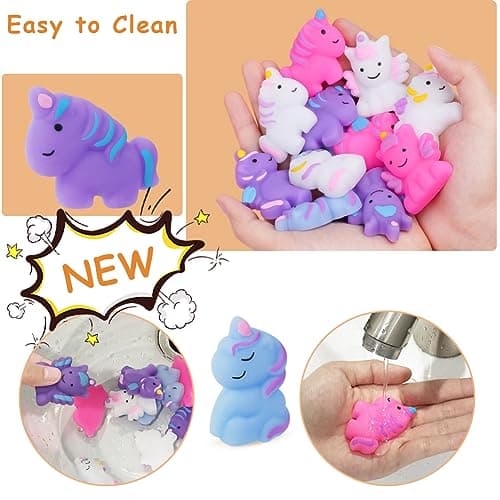 Ainiv 12Pièces Kawaii Mochi Squishy Toys, Mini Squishies Noctiluque Soft Squeeze Jouet, Mignon Animal Squishy Jouet Anti Stress, Kawaii Squishy Fidget Jouet pour Récompense Cadeau d'anniversaire