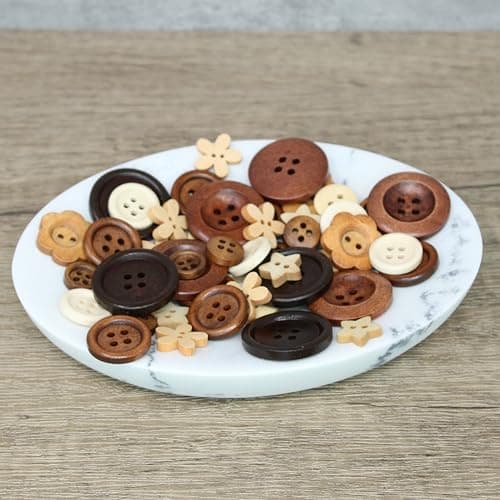 Wedding Touches Lot de 50 boutons en bois naturel shabby chic pour confection de cartes