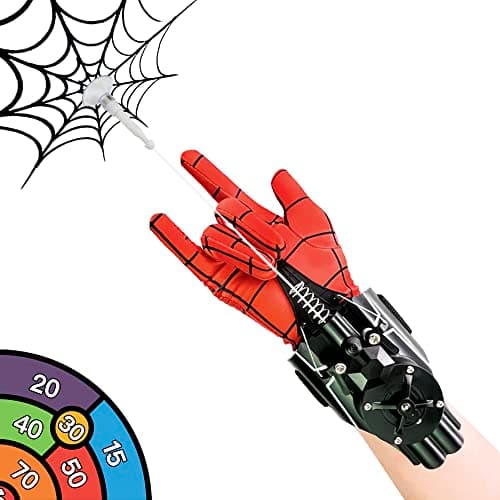 Lonyiabbi Web Shooter Lanceur de Corde à enroulement Automatique 9.4ft Recharge USB Prise de Vue électrique Cadeaux pour Enfants Jeu de rôle Super-héros (Noir)