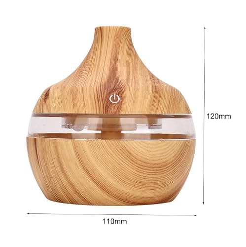 VIFERR Diffuseur Huiles Essentielles 300ml, Mini Portable Humidificateur d'air Chambre Electrique Arrêt Automatique Diffuseur d'arômes ave 7 LED de Couleur pour Hambre Maison Yoga Bureau Spa