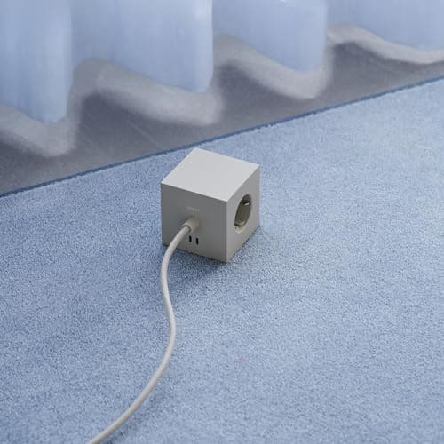 Avolt Multiprise Cube USB C - Les Premières Multiprises Design au Monde - 3 Prises électriques et 2 Ports USB - Pied Magnétique Adhérant Presque Partout (Gris, 1.8m)
