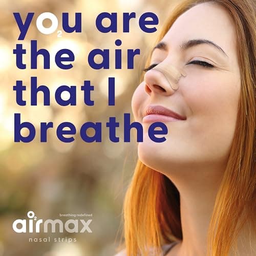 Air Max nasal strips anti ronflement - 30 nasal strips beige - Ouvre le passage nasal et augmente le flux d'air | Améliorer le sommeil, soulager la congestion nasale - utiliser pendant le sport