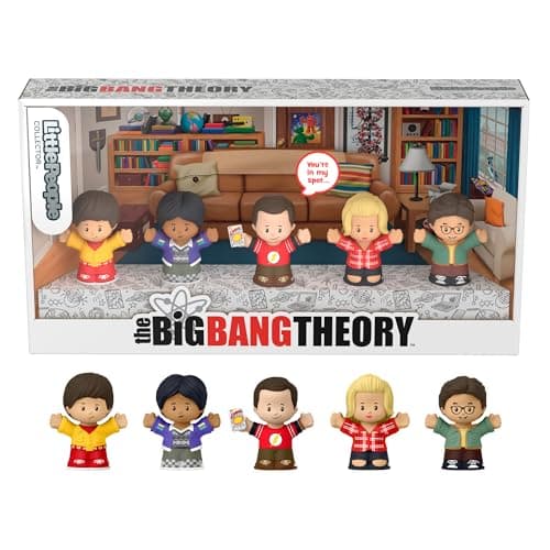 Little People Collector The Big Bang Theory, inspiré de la série télévisée, coffret cadeau à exposer, 5 figurines, pour adultes et fans, HYT47